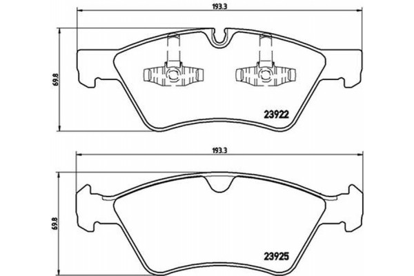 Brembo Σετ τακάκια, Δισκόφρενα - P 50 063