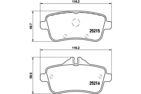 Brembo Σετ τακάκια, Δισκόφρενα - P 50 100