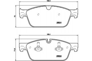 Brembo Σετ τακάκια, Δισκόφρενα - P 50 102X
