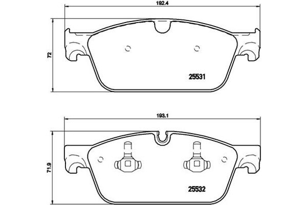 Brembo Σετ τακάκια, Δισκόφρενα - P 50 102X