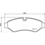 Brembo Σετ τακάκια, Δισκόφρενα - P 50 155