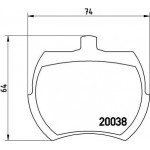 Brembo Σετ τακάκια, Δισκόφρενα - P 52 002