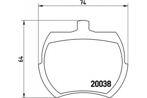 Brembo Σετ τακάκια, Δισκόφρενα - P 52 002