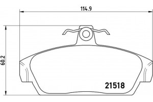 Brembo Σετ τακάκια, Δισκόφρενα - P 52 015