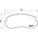Brembo Σετ τακάκια, Δισκόφρενα - P 54 002