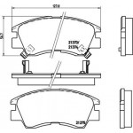 Brembo Σετ τακάκια, Δισκόφρενα - P 54 008