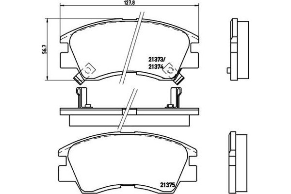 Brembo Σετ τακάκια, Δισκόφρενα - P 54 008