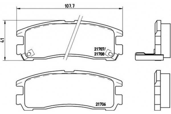 Brembo Σετ τακάκια, Δισκόφρενα - P 54 012