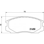 Brembo Σετ τακάκια, Δισκόφρενα - P 54 015