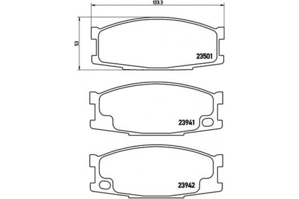 Brembo Σετ τακάκια, Δισκόφρενα - P 54 024