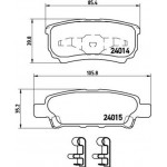 Brembo Σετ τακάκια, Δισκόφρενα - P 54 034