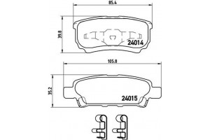 Brembo Σετ τακάκια, Δισκόφρενα - P 54 034