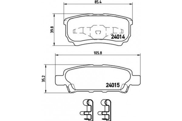 Brembo Σετ τακάκια, Δισκόφρενα - P 54 034