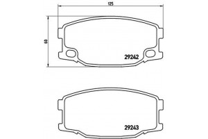 Brembo Σετ τακάκια, Δισκόφρενα - P 54 035