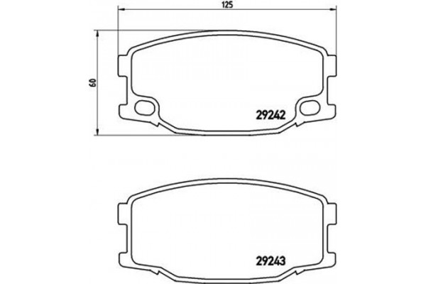 Brembo Σετ τακάκια, Δισκόφρενα - P 54 035