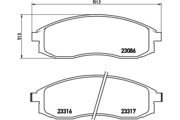 Brembo Σετ τακάκια, Δισκόφρενα - P 54 037