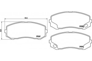 Brembo Σετ τακάκια, Δισκόφρενα - P 54 043
