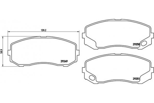 Brembo Σετ τακάκια, Δισκόφρενα - P 54 043