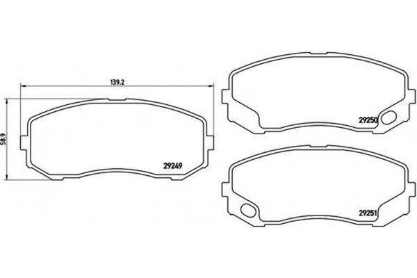 Brembo Σετ τακάκια, Δισκόφρενα - P 54 043