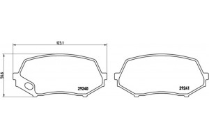Brembo Σετ τακάκια, Δισκόφρενα - P 54 044