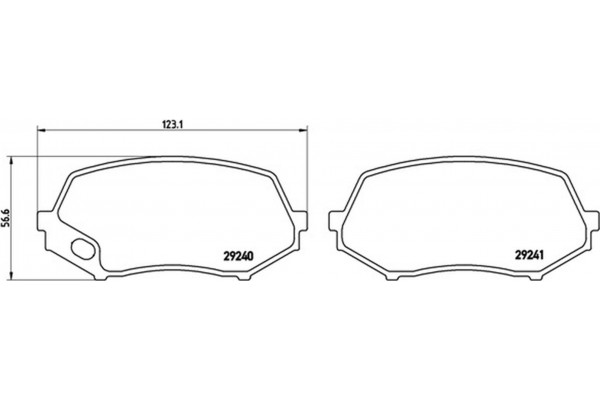 Brembo Σετ τακάκια, Δισκόφρενα - P 54 044