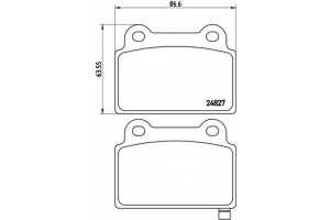 Brembo Σετ τακάκια, Δισκόφρενα - P 54 052