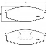 Brembo Σετ τακάκια, Δισκόφρενα - P 56 012