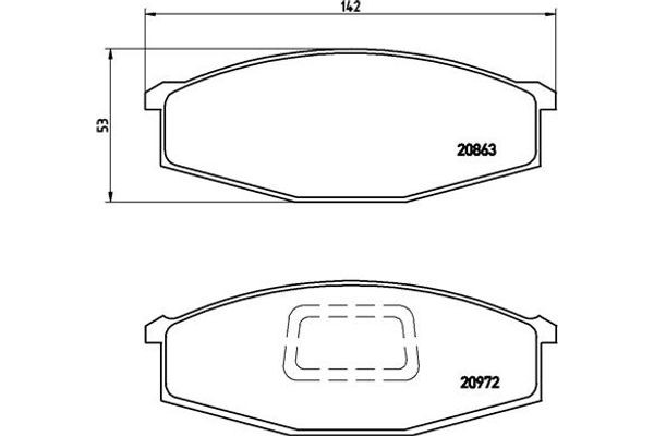 Brembo Σετ τακάκια, Δισκόφρενα - P 56 012