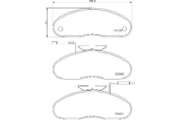 Brembo Σετ τακάκια, Δισκόφρενα - P 56 019