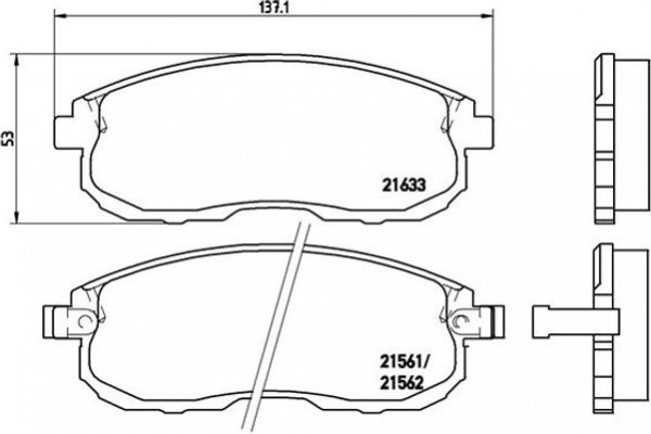 Brembo Σετ τακάκια, Δισκόφρενα - P 56 021