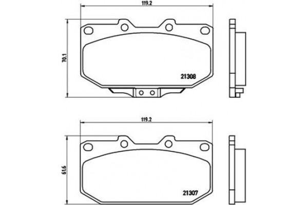 Brembo Σετ τακάκια, Δισκόφρενα - P 56 025