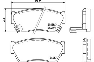 Brembo Σετ τακάκια, Δισκόφρενα - P 56 027