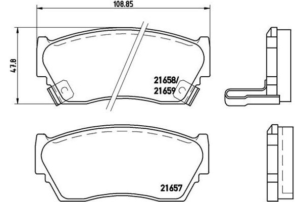 Brembo Σετ τακάκια, Δισκόφρενα - P 56 027