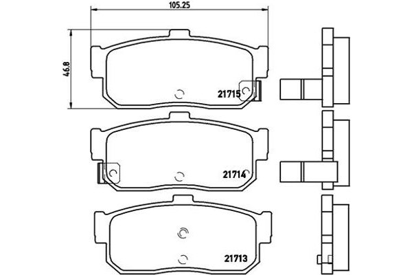 Brembo Σετ τακάκια, Δισκόφρενα - P 56 029