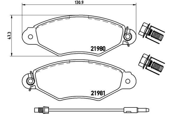 Brembo Σετ τακάκια, Δισκόφρενα - P 56 038