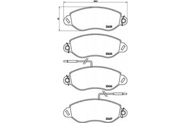 Brembo Σετ τακάκια, Δισκόφρενα - P 56 042