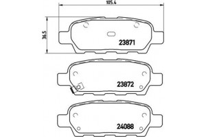 Brembo Σετ τακάκια, Δισκόφρενα - P 56 046
