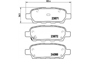 Brembo Σετ τακάκια, Δισκόφρενα - P 56 046