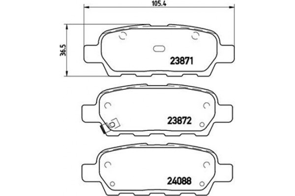 Brembo Σετ τακάκια, Δισκόφρενα - P 56 046