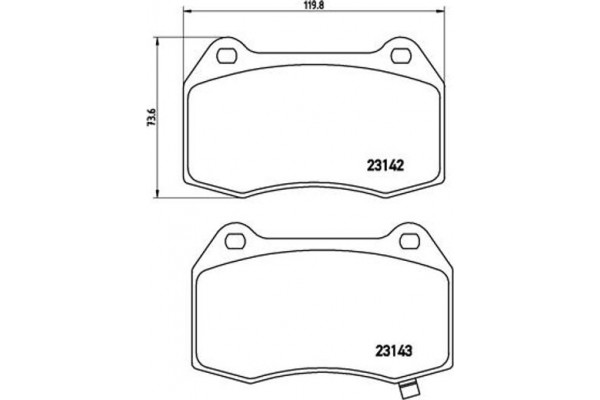 Brembo Σετ τακάκια, Δισκόφρενα - P 56 047