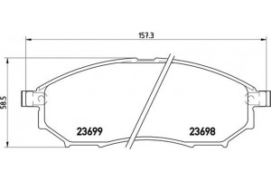 Brembo Σετ τακάκια, Δισκόφρενα - P 56 058