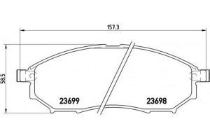 Brembo Σετ τακάκια, Δισκόφρενα - P 56 058
