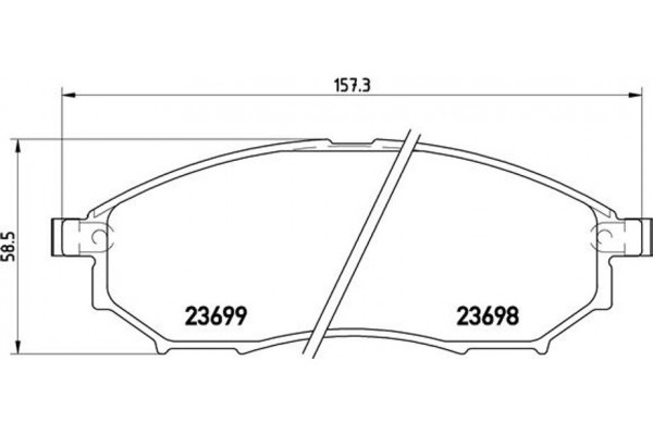 Brembo Σετ τακάκια, Δισκόφρενα - P 56 058