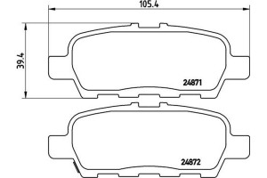 Brembo Σετ τακάκια, Δισκόφρενα - P 56 068