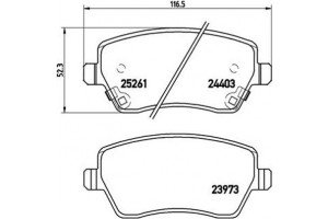 Brembo Σετ τακάκια, Δισκόφρενα - P 56 086