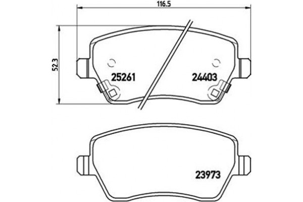 Brembo Σετ τακάκια, Δισκόφρενα - P 56 086