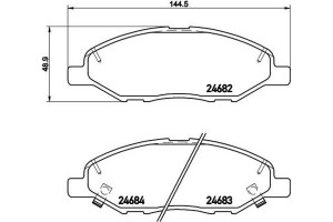 Brembo Σετ τακάκια, Δισκόφρενα - P 56 088