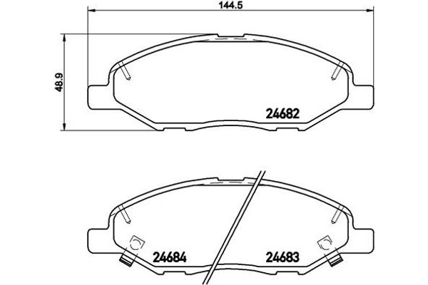 Brembo Σετ τακάκια, Δισκόφρενα - P 56 088