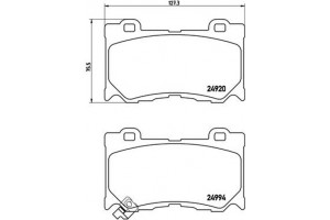 Brembo Σετ τακάκια, Δισκόφρενα - P 56 089