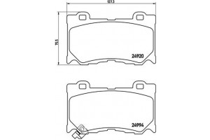 Brembo Σετ τακάκια, Δισκόφρενα - P 56 089